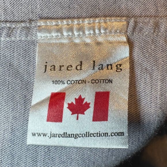 JARED LANG Men's button down shirt M grey - Picture 5 of 6